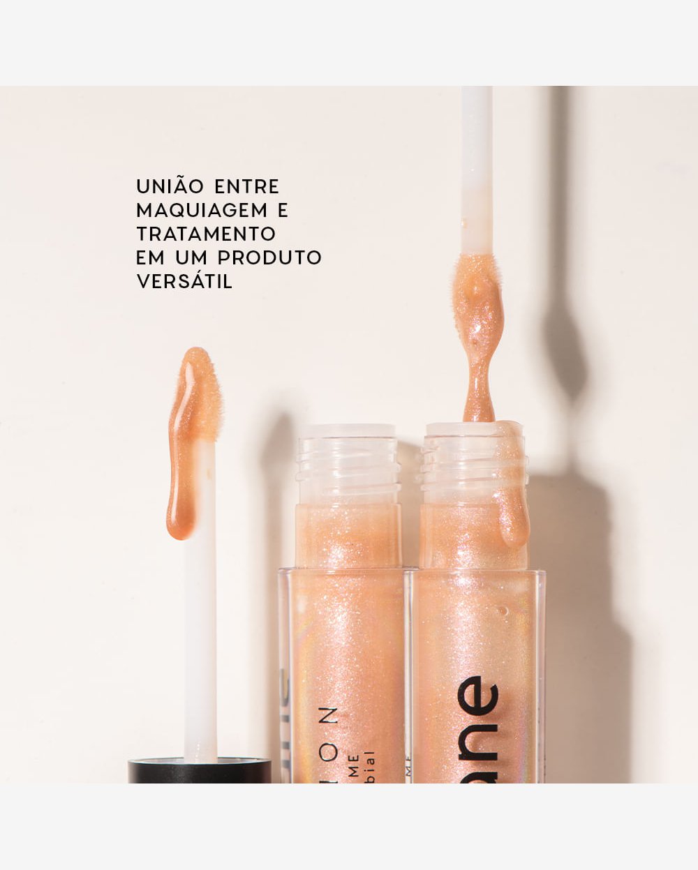 Riachuelo Kit Brilho Labial Transparente Brilho Labial Nude Océane