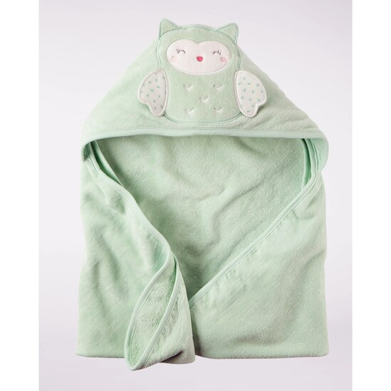 Toalha Banho Coruja Capuz Carter's - Verde