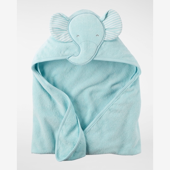 Toalha Banho Elefante Capuz Carter's - Azul Claro