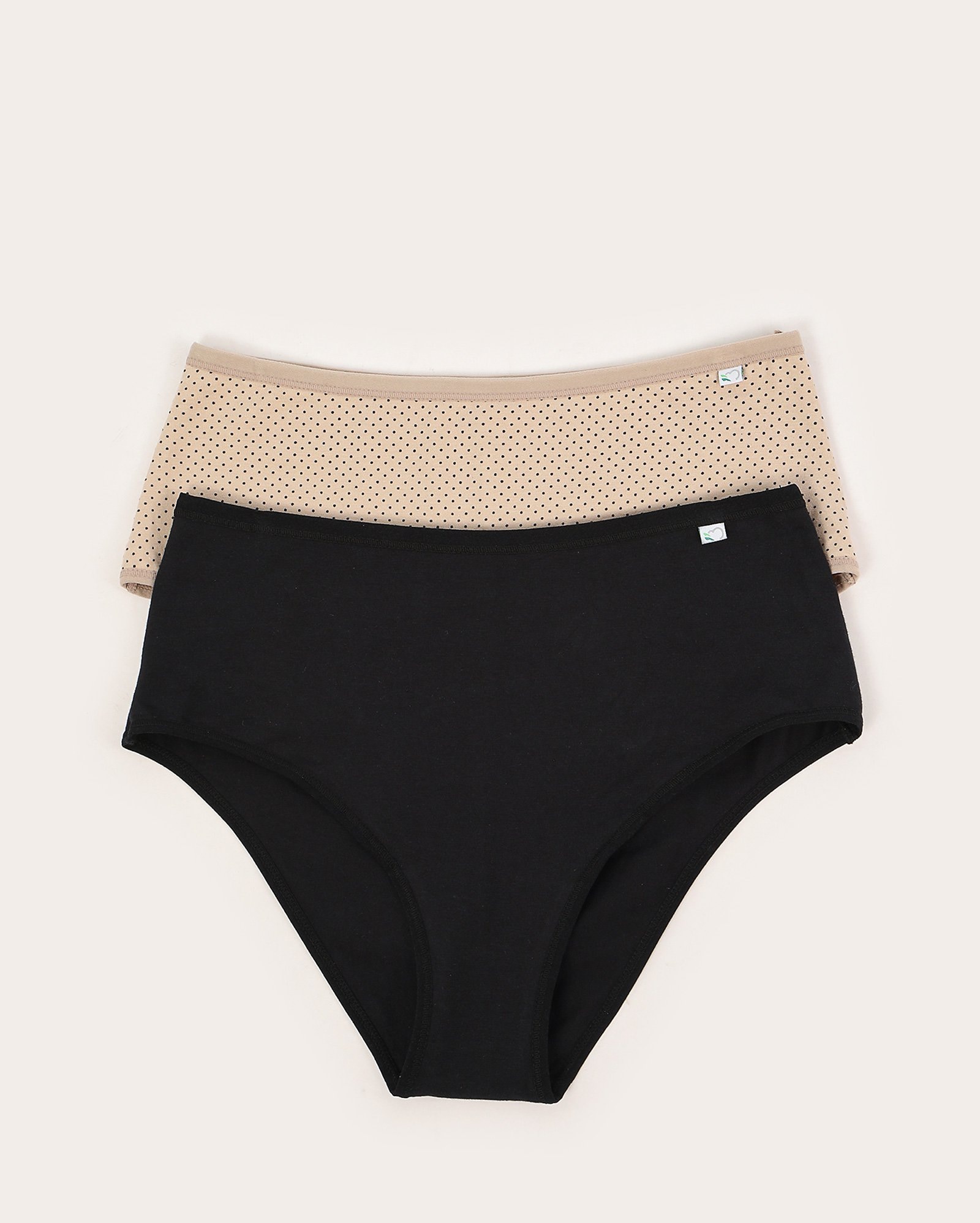 Kit calcinha 2 peças caleçon cintura alta - multicor | Delcotton