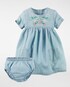Vestido Jeans Floral Carter's - Azul