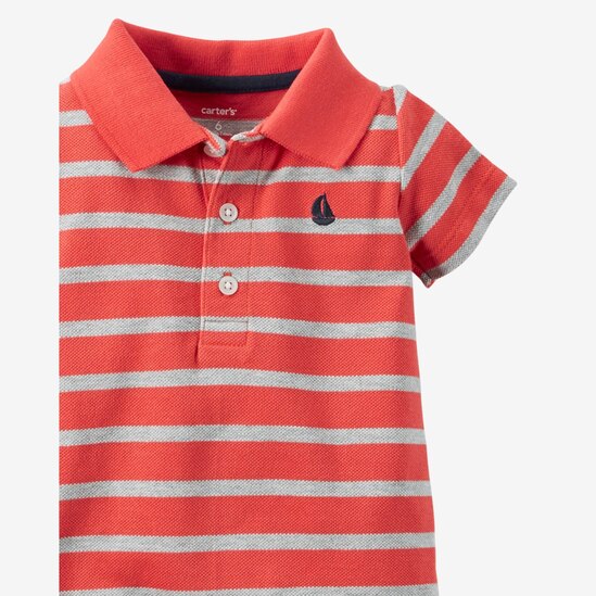 Macacão Polo Carter's - Laranja