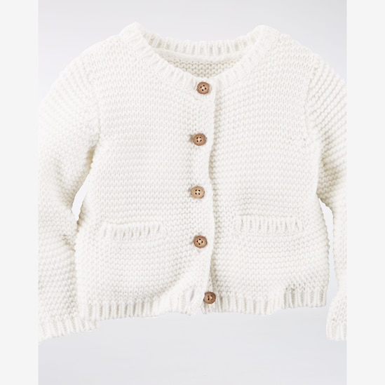 Cardigan Tricot Hello Cutie Carter's - Branco