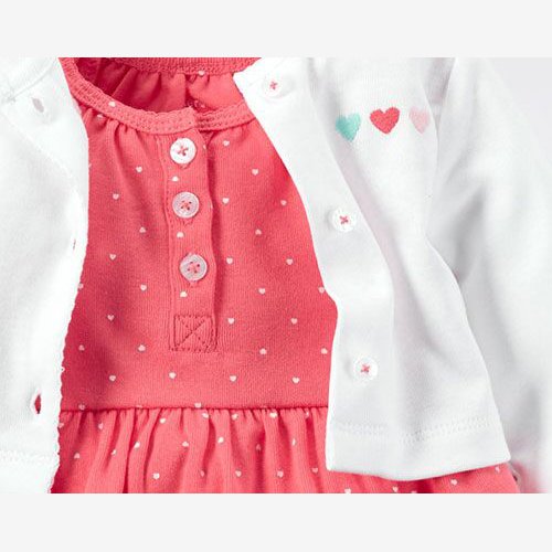 Conjunto Babysoft Dress Carter's - Vermelho