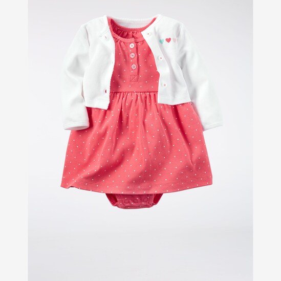 Conjunto Babysoft Dress Carter's - Vermelho