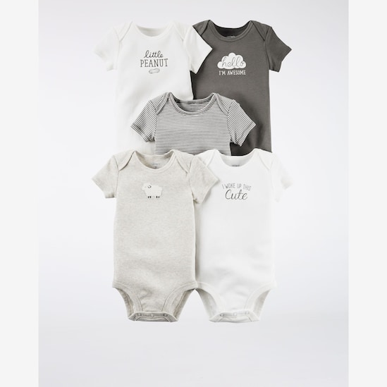 Kit Body 5 Peças Sheep Carter's - Cinza