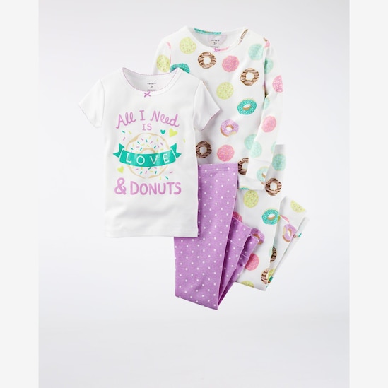 Kit Pijama 4 Peças Donuts Carter's - Multicor