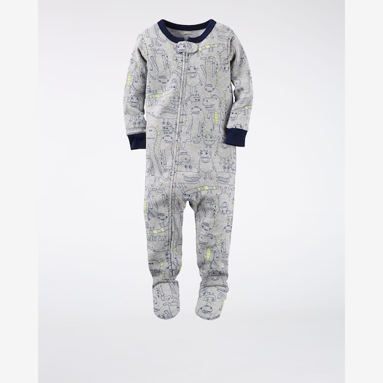 Pijama Monsters Print Carter's - Cinza Mescla