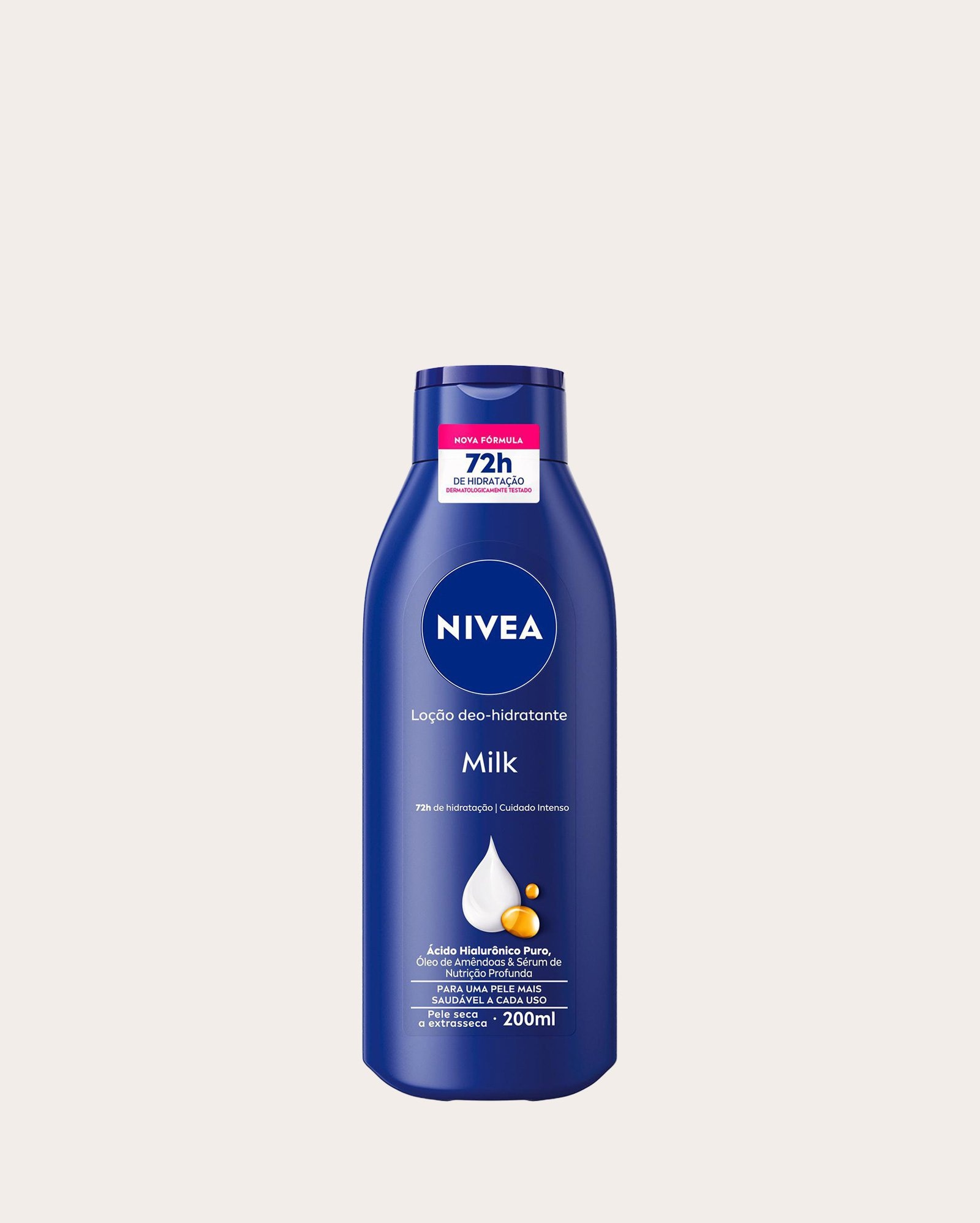 Loção hidratante corporal Milk pele seca a extrasseca 200ml | NIVEA