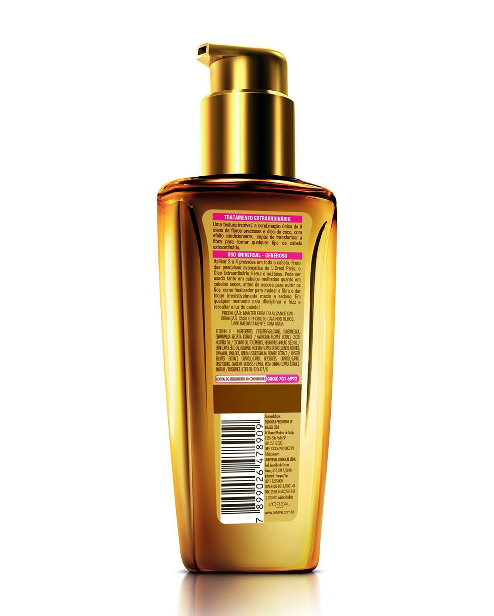 Óleo Extraordinário Reconstrutor Elseve L'Oréal Paris Tratamento Condicionante 100ml