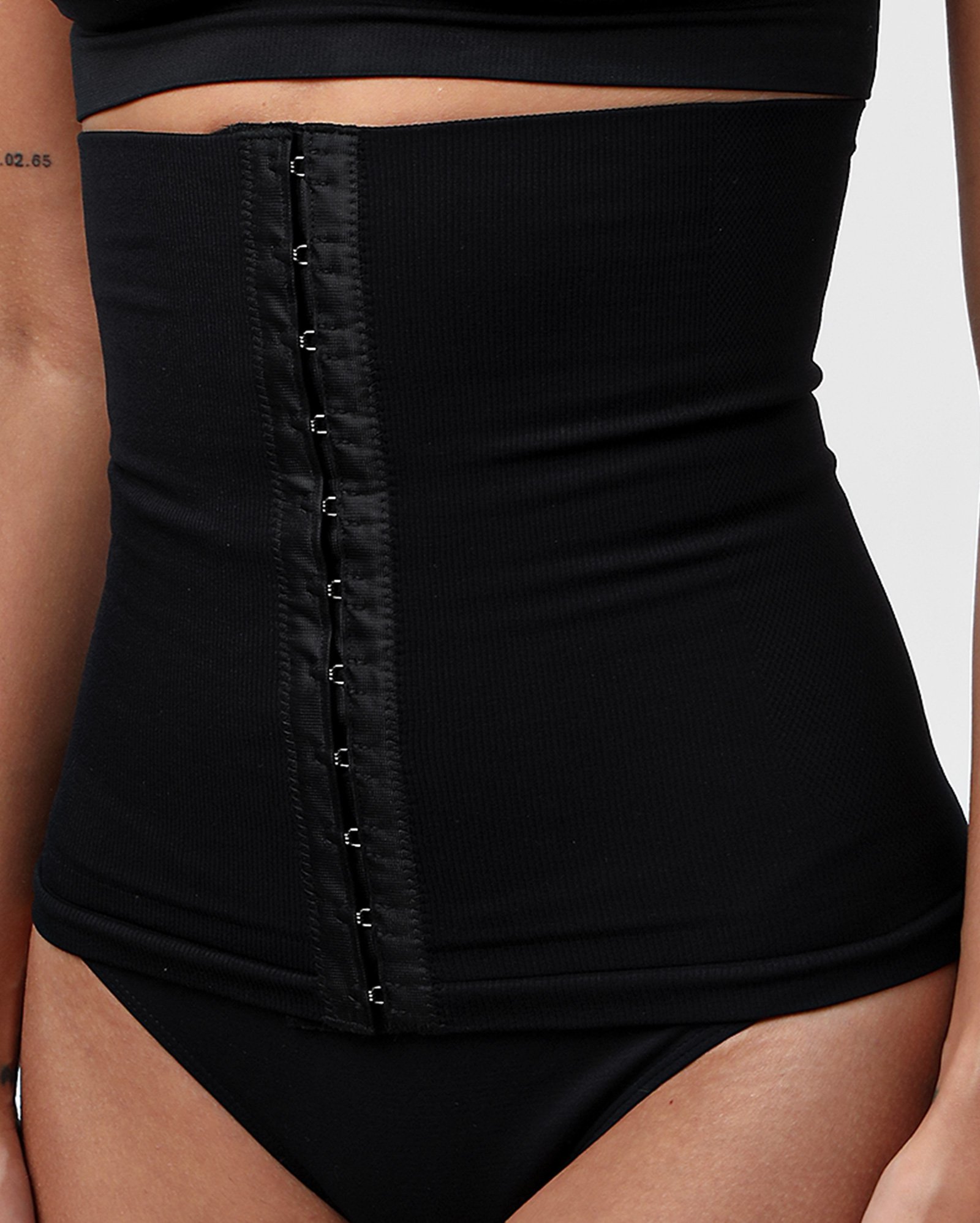 Corset modelador compressão tecido duplo control - Preto | Plie