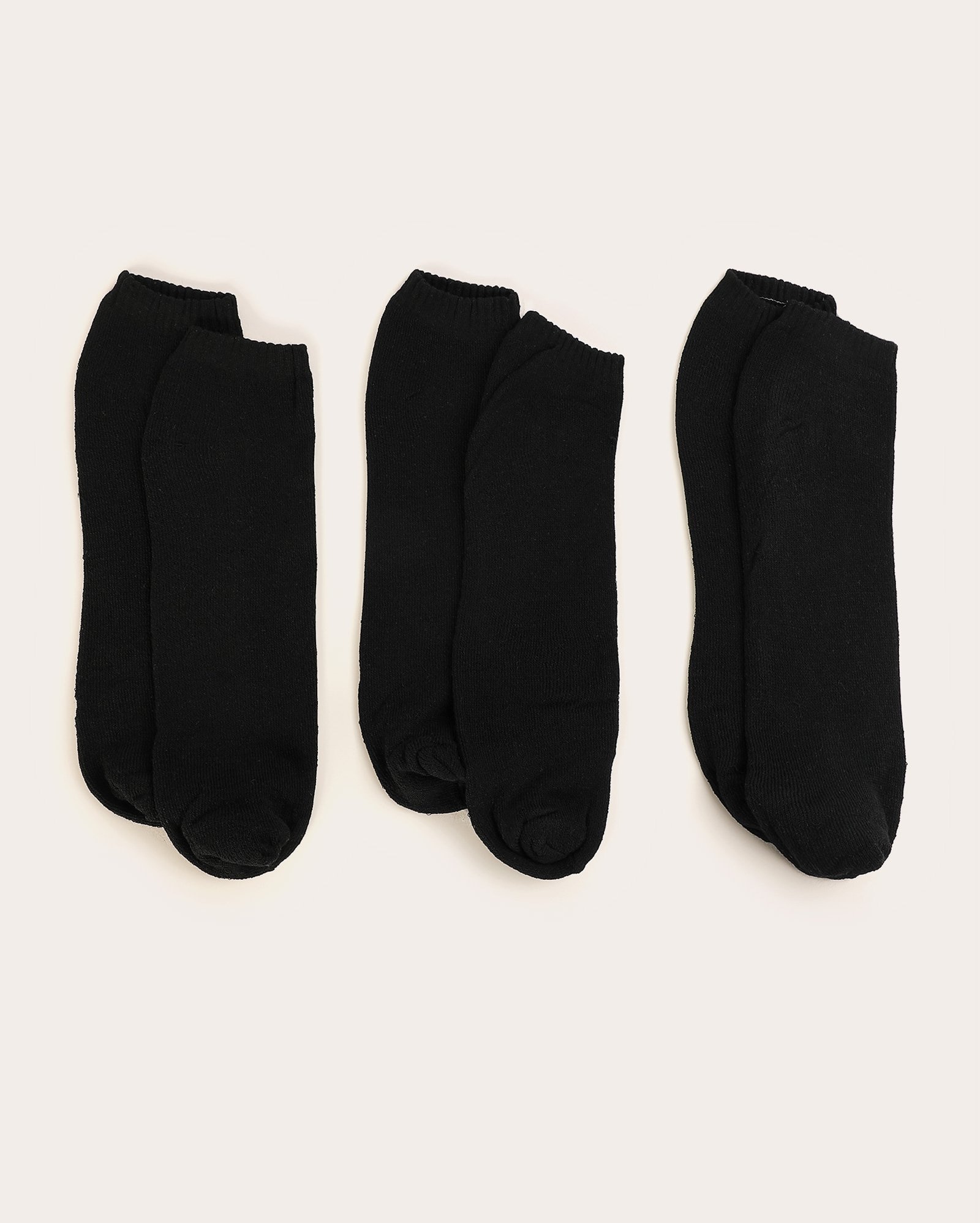 Kit meia masculina 3 pares cano curto - preta