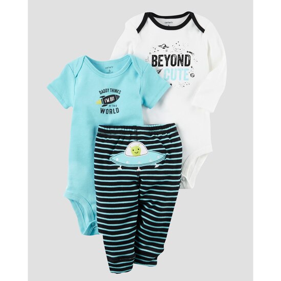 Conjunto 3 Peças Alien Carter's - Multicor