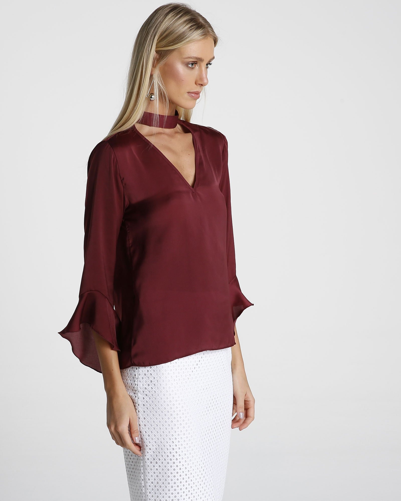 Blusa Acetinada Cut Out — foto 3