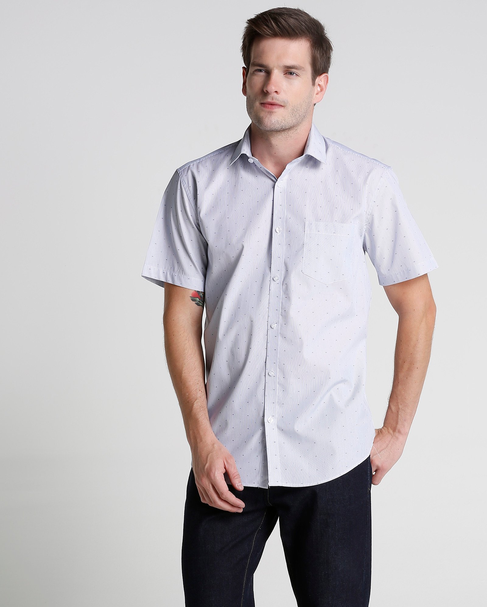 Camisa social manga curta riachuelo Clearance