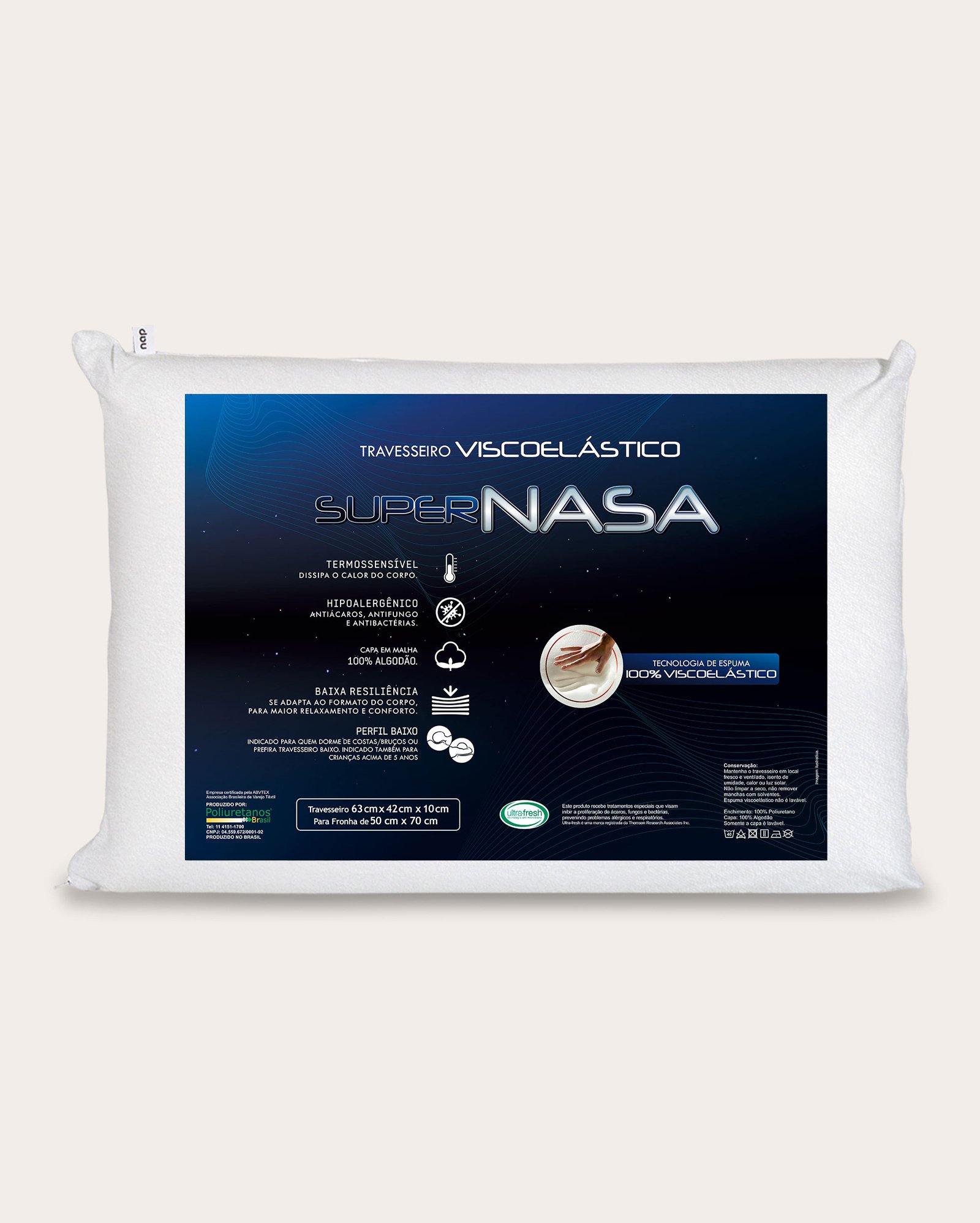 Travesseiro Super Nasa Viscoelástico Casa Riachuelo