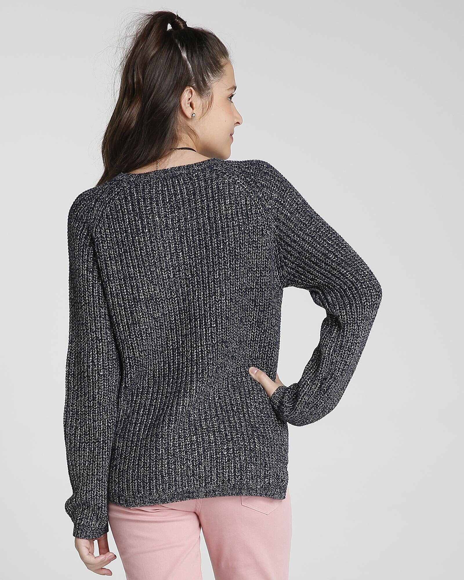 blusa de tricot com brilho