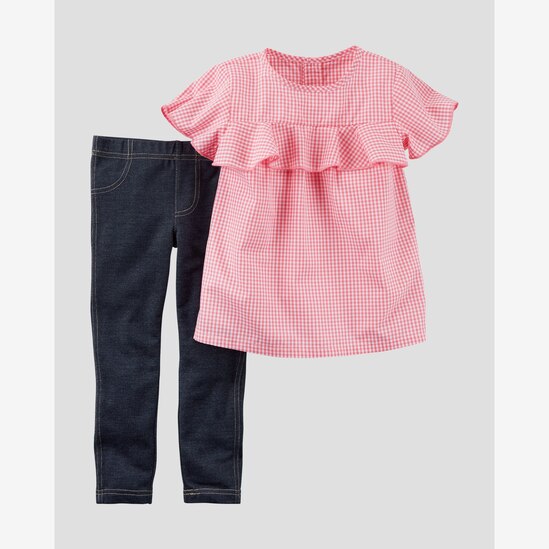 Conjunto Xadrez Carter´s - Rosa
