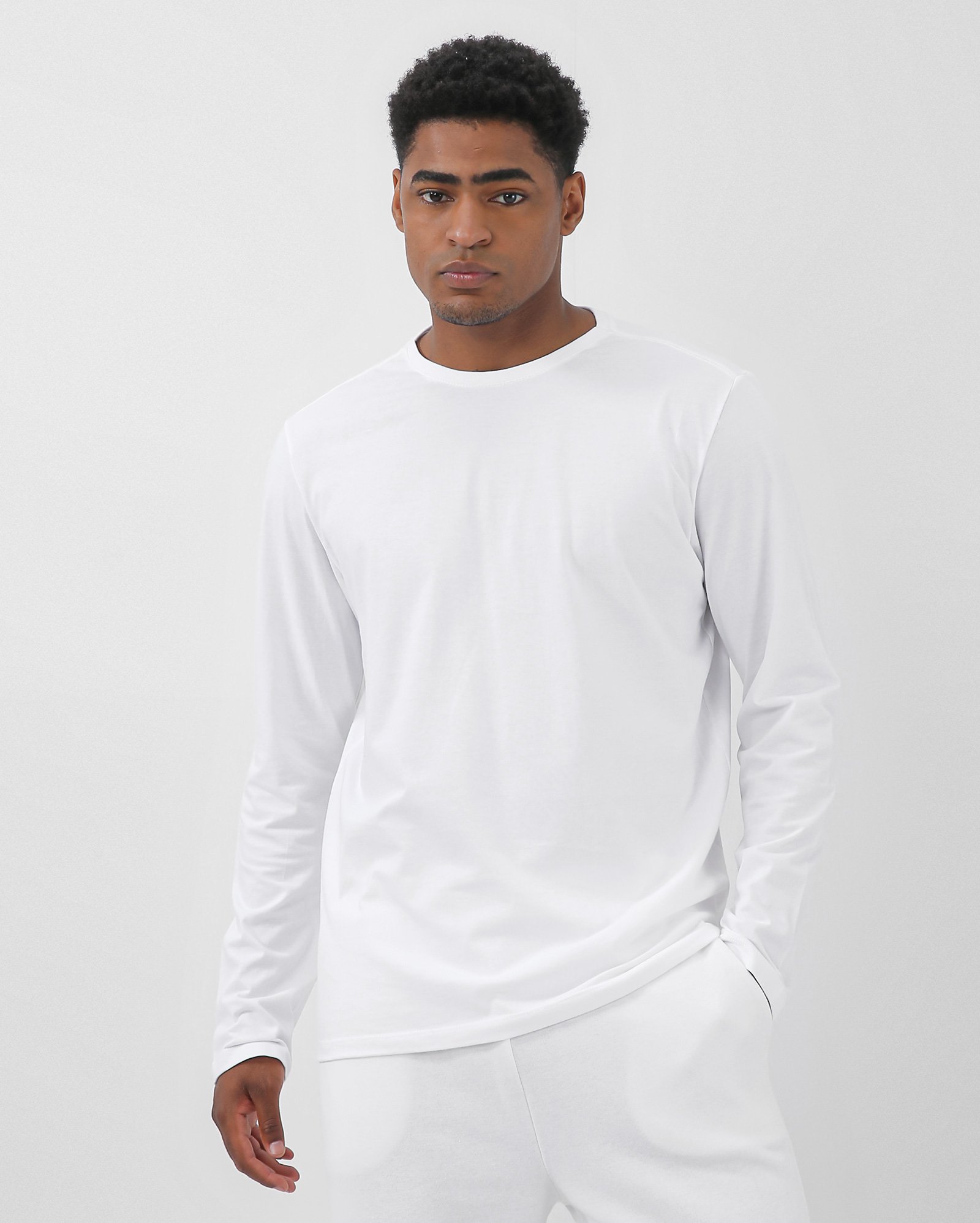 Camiseta CLASSIC masculina manga longa - Branco