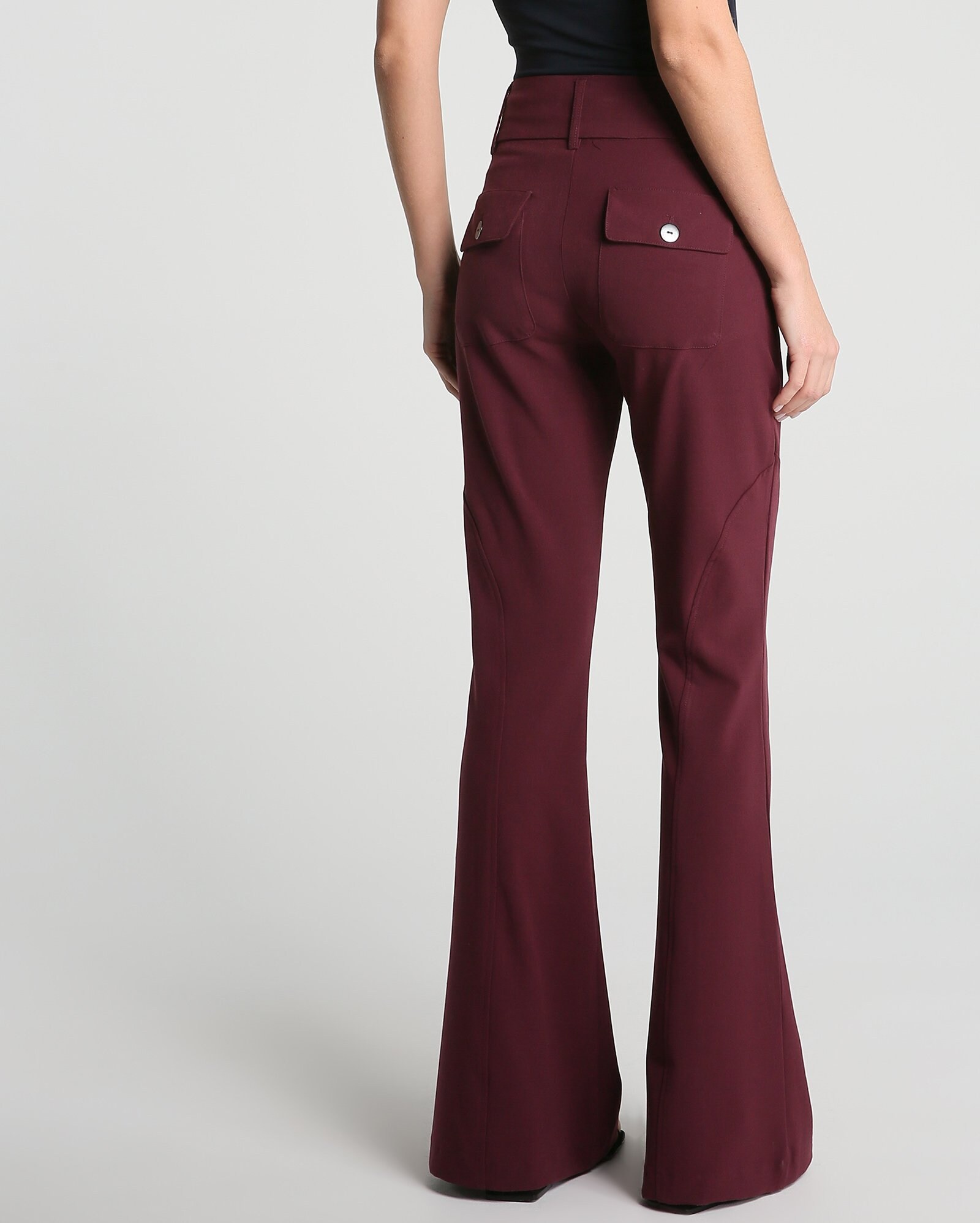 Riachuelo | Calça Boot Cut Recorte - Vinho