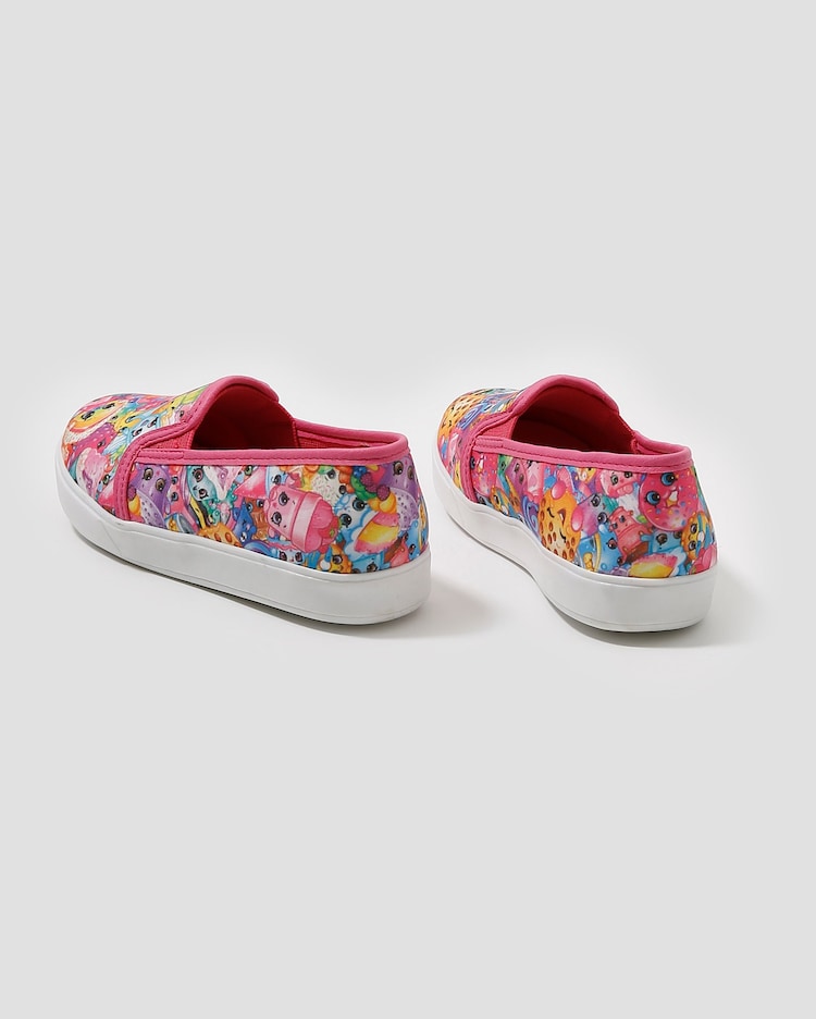 Riachuelo Tênis Casual Slip On Infantil Estampado Shopkins Rosa