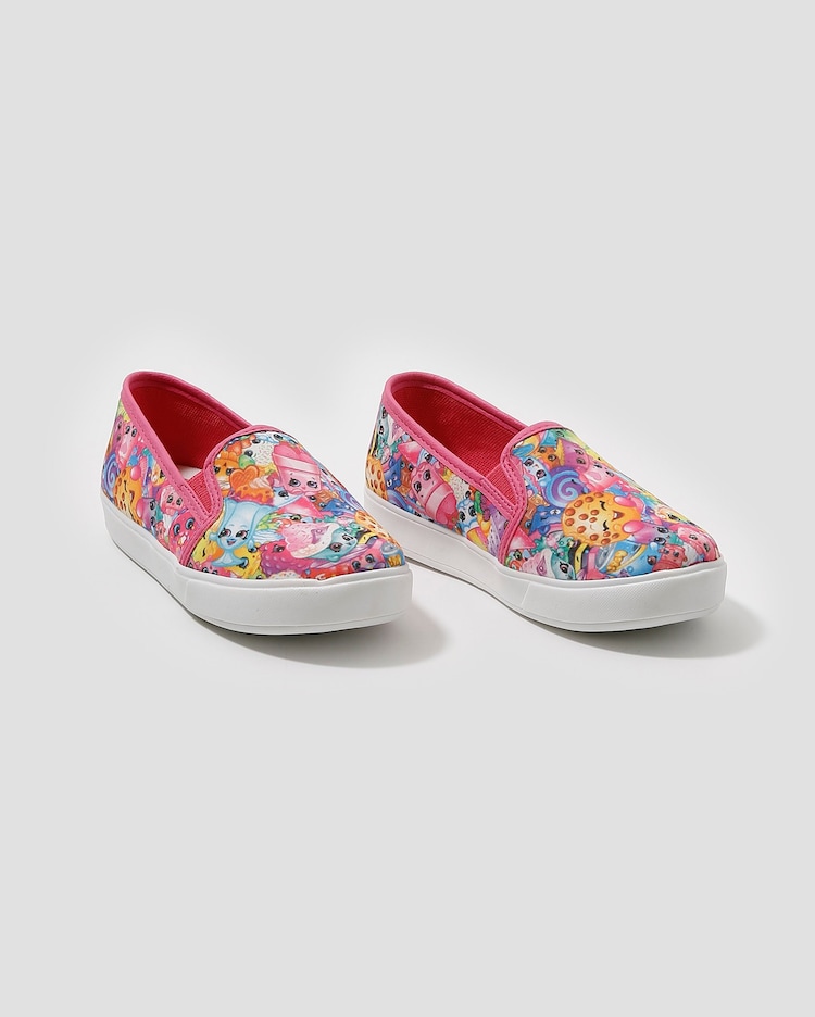 Riachuelo Tênis Casual Slip On Infantil Estampado Shopkins Rosa