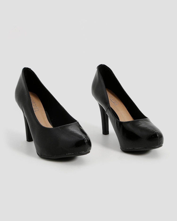 Sapato Scarpin Meia Pata Verniz Beira Rio Preto