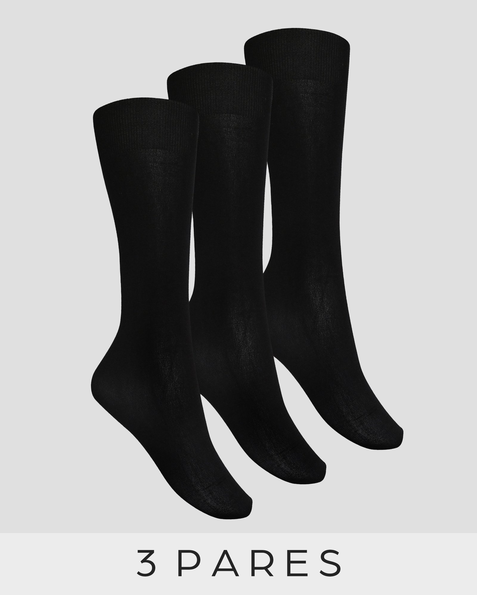 Kit 3 Pares Meia Selene - Preto
