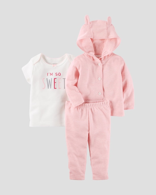 Conjunto 3 Peças I'm So Sweet Carter´s - Rosa Claro