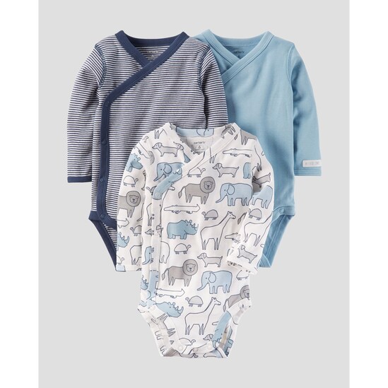 Kit Body 3 Peças Zoo Carter's - Branco