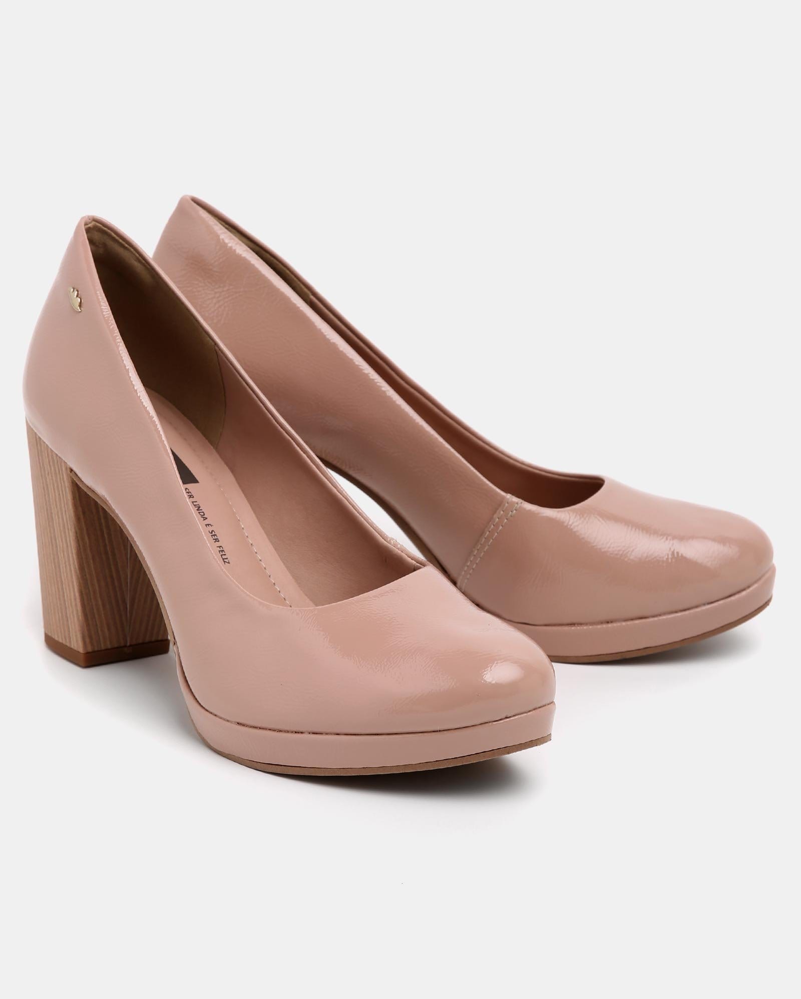 Sapato Scarpin Rosa Branca Verniz 18019 | Teffé Calçados