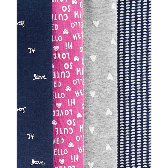 Kit Body Manga Curta Mix 5 Peças Carter's - Azul