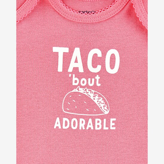 Kit Body Manga Curta Mix 5 Peças Carter's - Amarelo