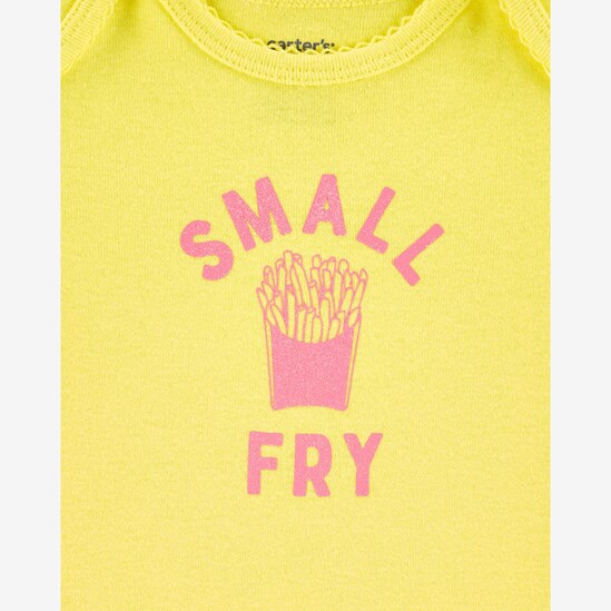 Kit Body Manga Curta Mix 5 Peças Carter's - Amarelo