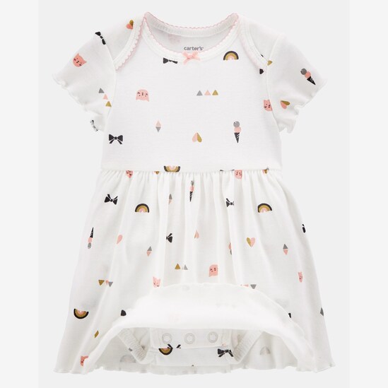 Conjunto 2 Peças Dress Carter´s - Branco/Rosa Claro