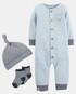 Conjunto 3 Peças Take Me Home Carter's - Azul Claro