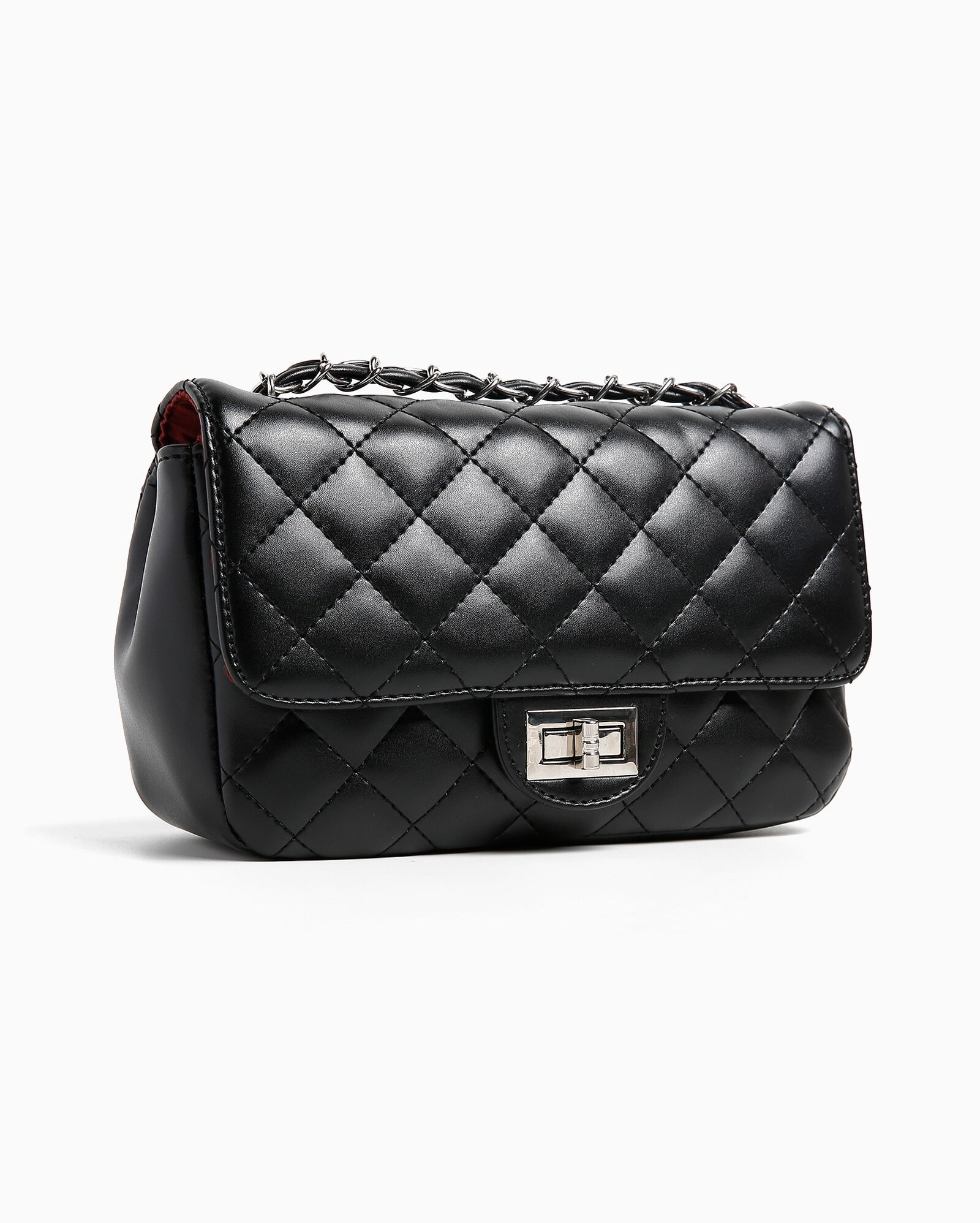grey quilted bolsa