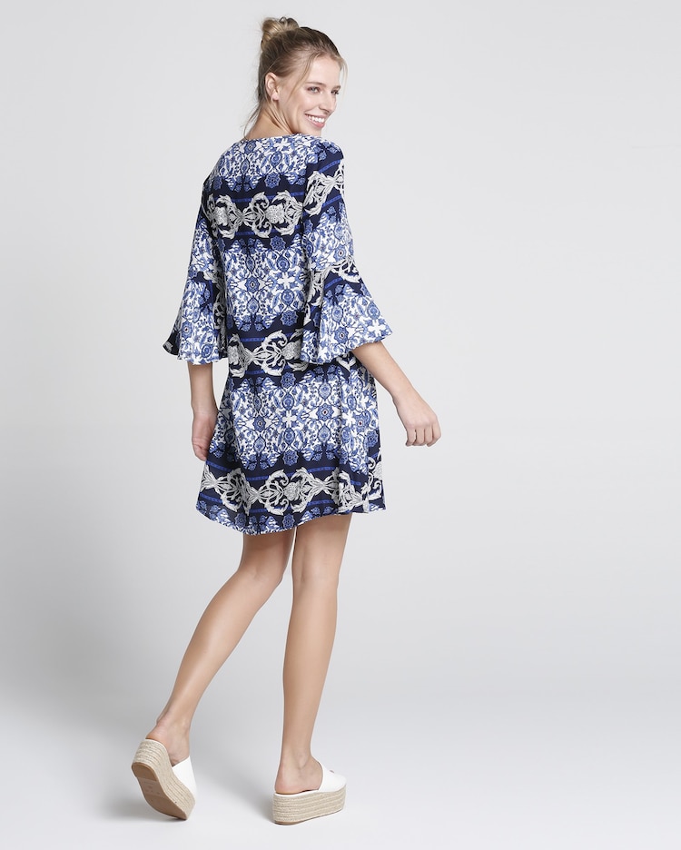 Riachuelo Vestido Curto Manga Sino