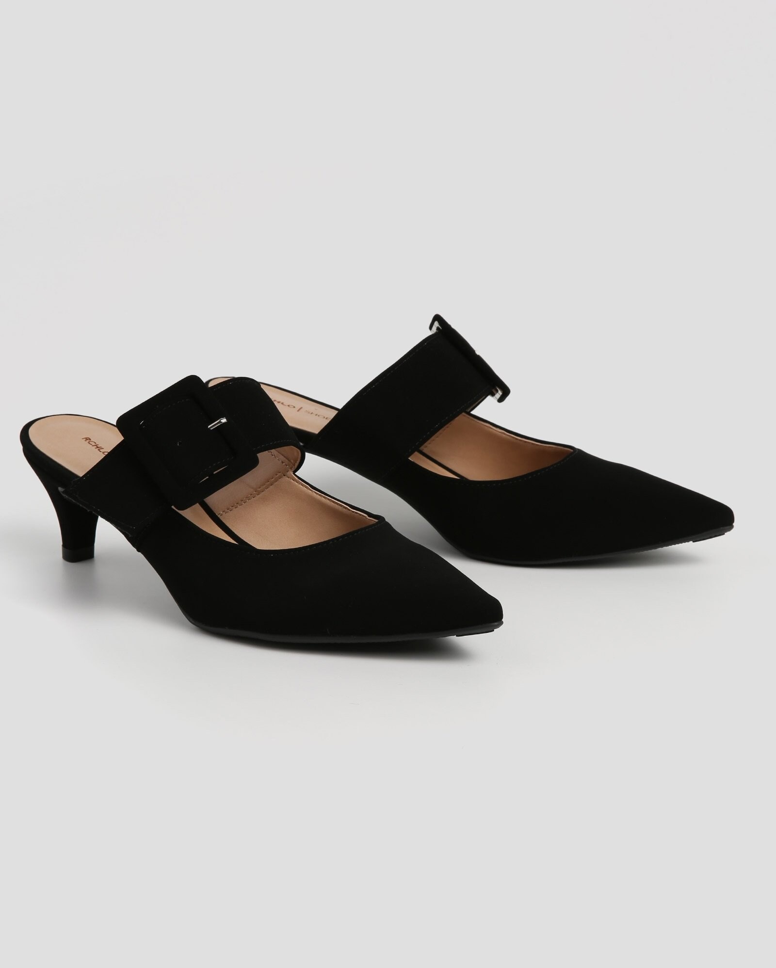 Riachuelo | Sapato Mule Fivela Nobuck RCHLO Shoes - Preto