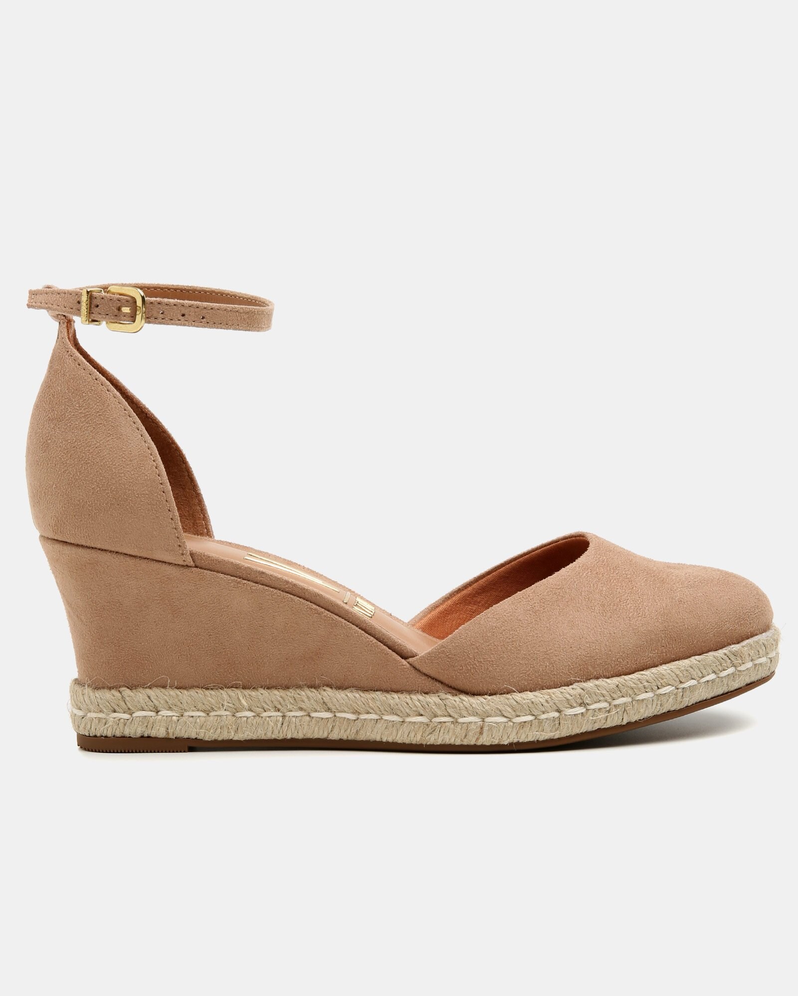 Sandálias femininas anabela nobuck - R$ 239.00, cor Rosa (salto 5 cm)  #2953, compre agora | Shafa