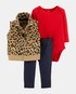 Conjunto 3 Peças Inverno Leopard Carter´s - Multicor