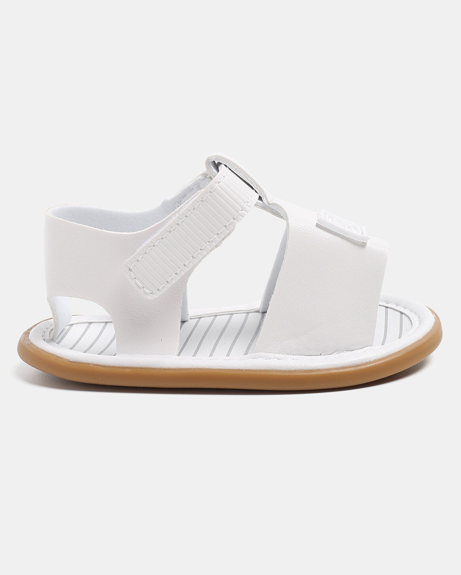 Sandália Infantil Pimpolho Laço Com Pérolas Branca e Fechamento em Velcro |  Shop Gurgueia
