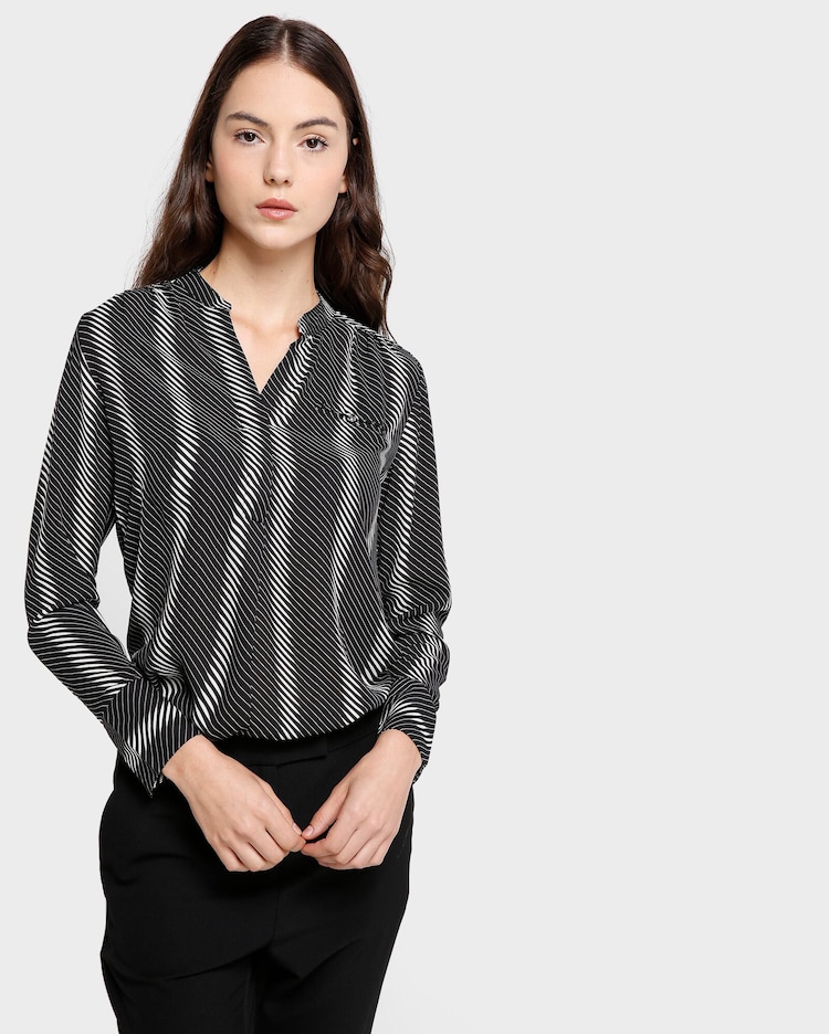 Quintess Chiffon Camisa De PoÃ¡ Feminina Camisa Chiffon Manga 3/4