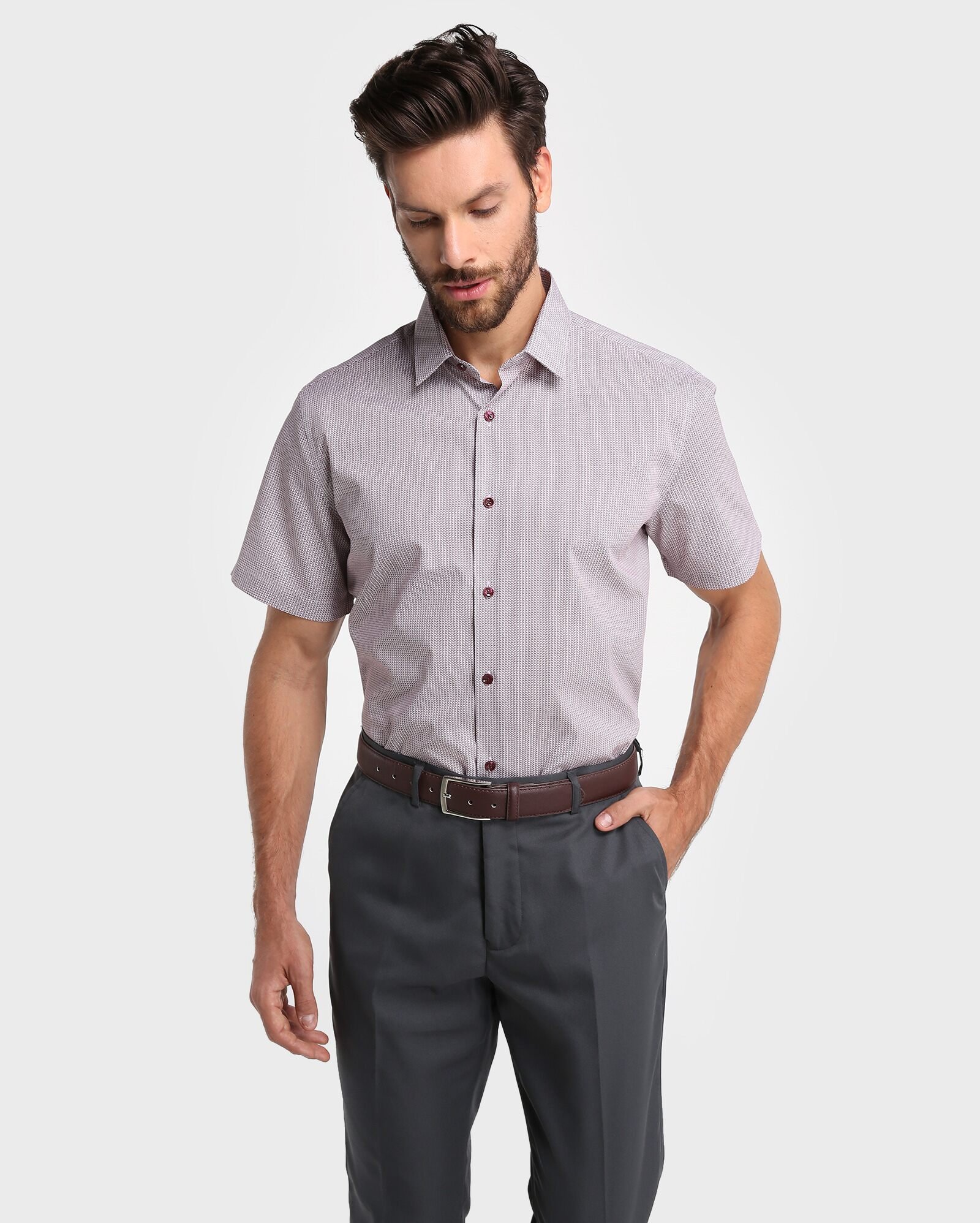 Camisa laville manga curta Outlet