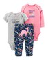 Conjunto 3 Peças Dino Carter´s - Multicor