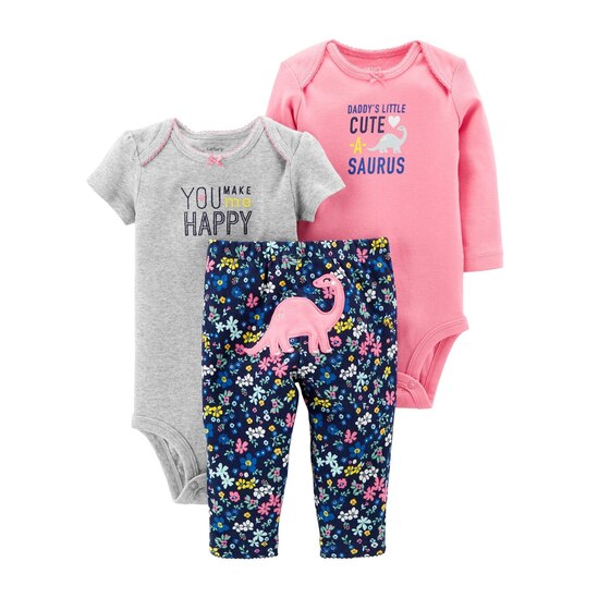 Conjunto 3 Peças Dino Carter´s - Multicor