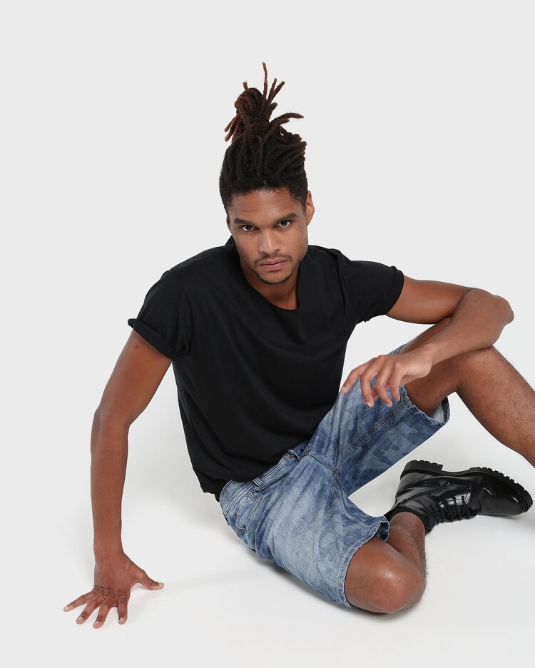 Riachuelo Bermuda Jeans Slim Camuflada