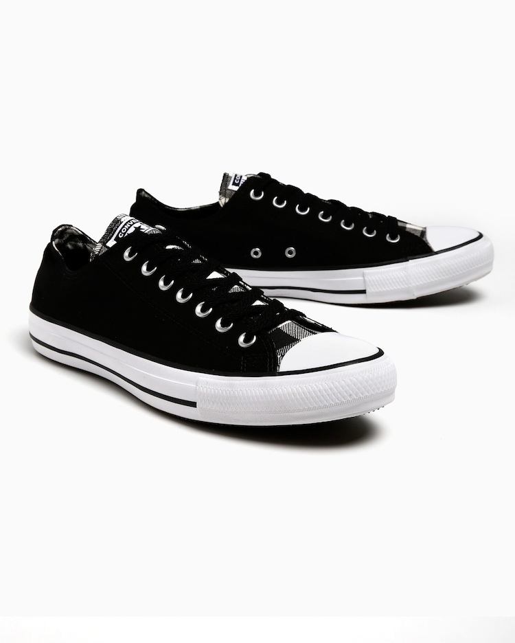 Riachuelo Tênis Converse All Star Chuck Taylor Lona Xadrez Preto