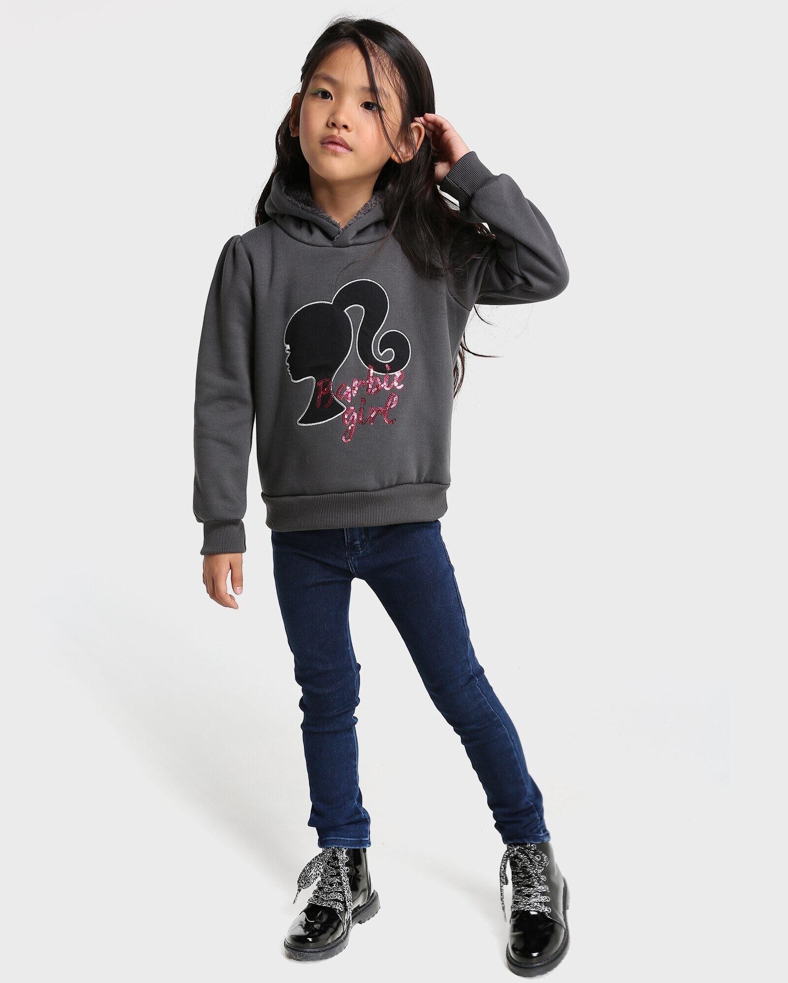 girls barbie moletom com capuz