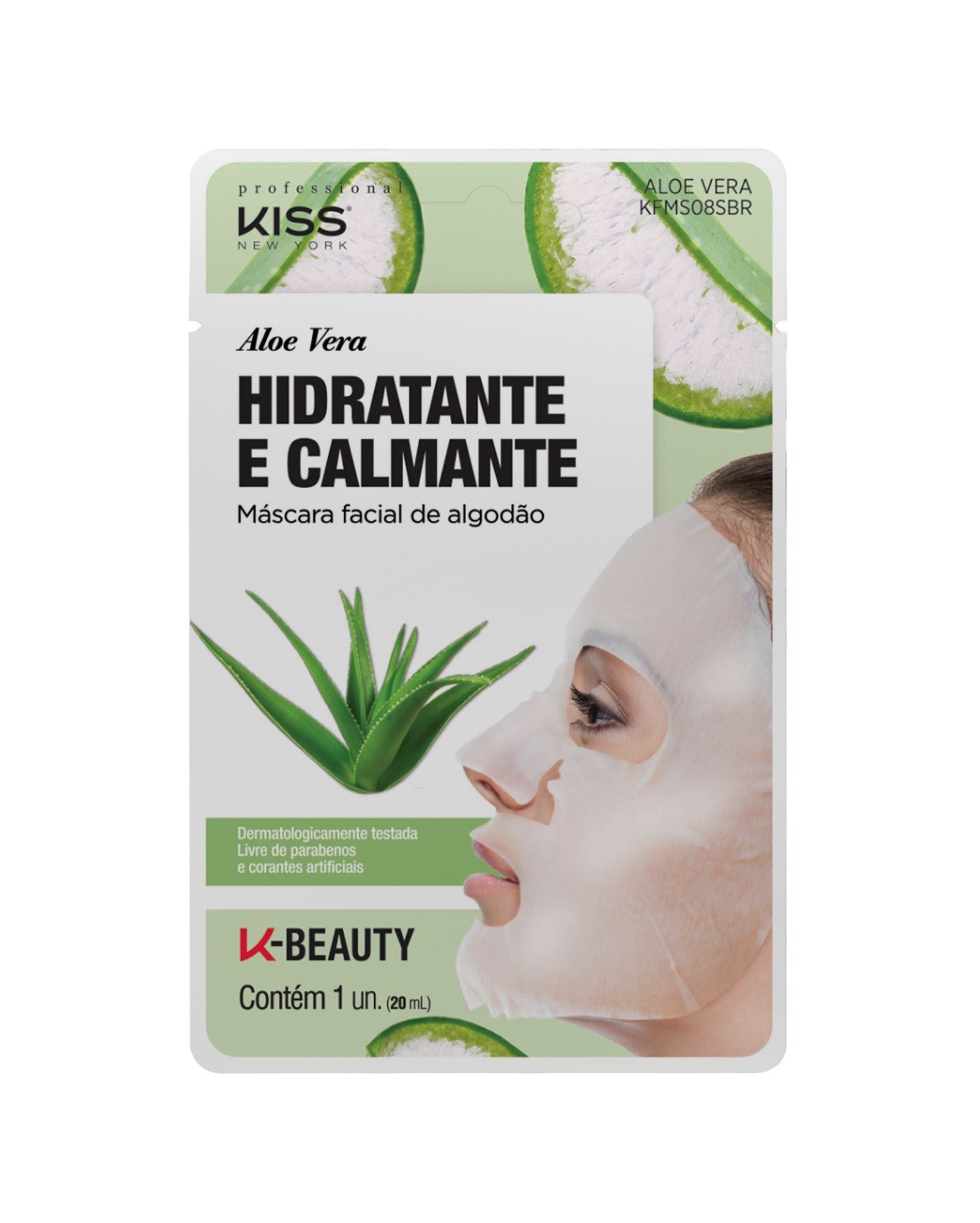 Máscara Facial Chá Aloe Vera KISS NY 20ml
